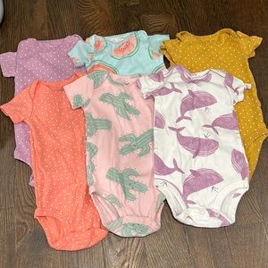 Carters 9 month girls onesie lot